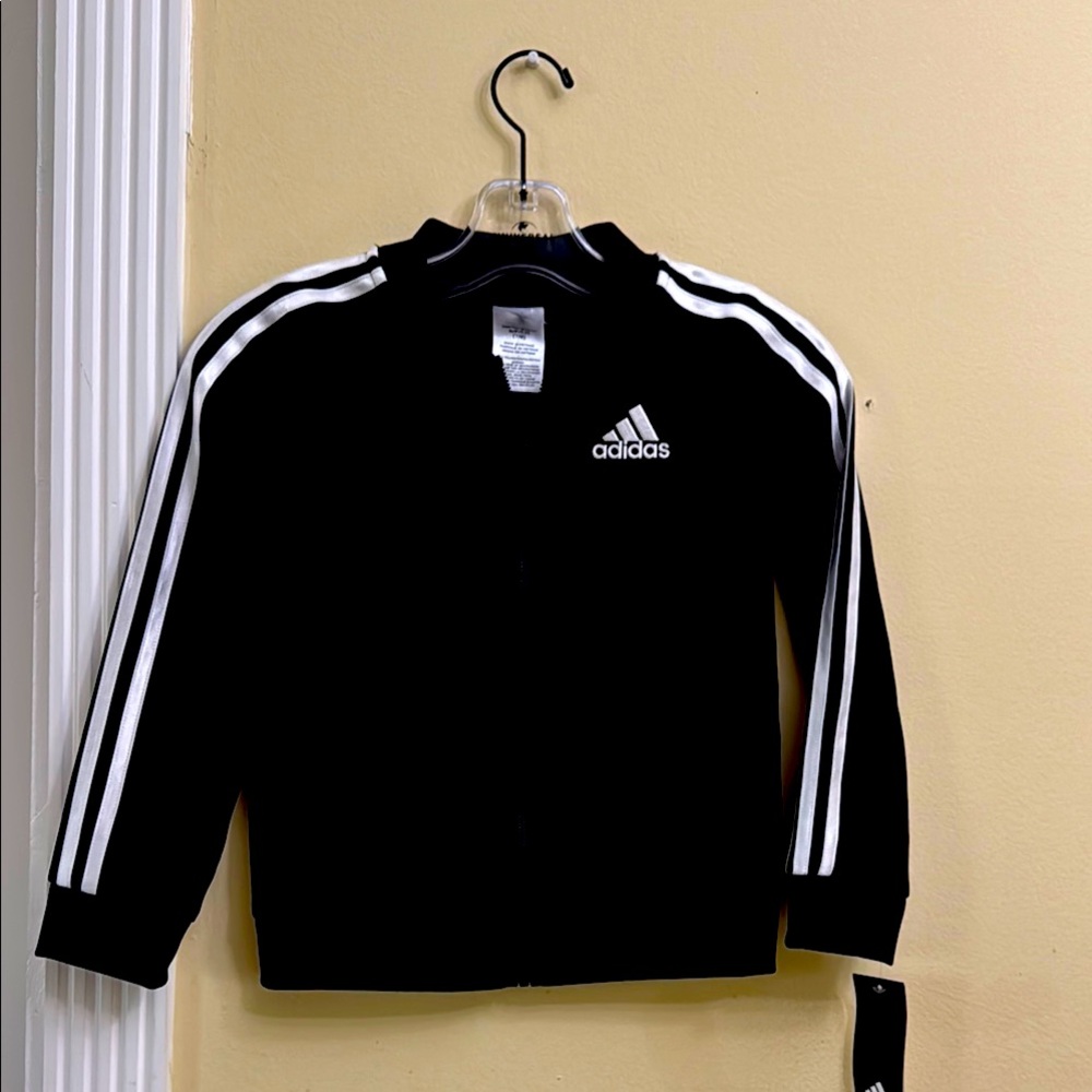 Adidas Black and White Track Jacket